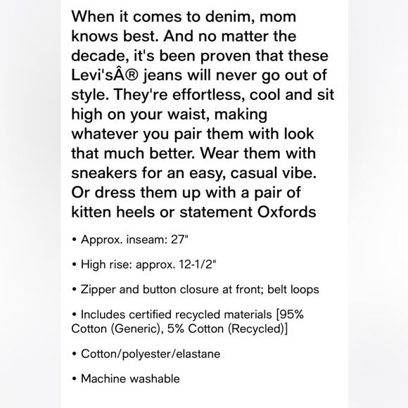NEW Levi’s Jeans High Waisted Mom Jeans Tapered Straight Leg Distressed Women 29 - Picture 5 of 5